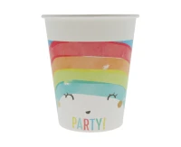 Paper cups Rainbow Party, 200 ml, 8 pcs