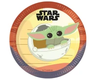 Paper plates Star Wars - The Mandalorian, next generation, 23 cm, 8 pcs (plastic-free)