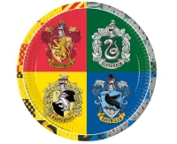 Paper plates Harry Potter Hogwarts Houses, next generation, 23 cm, 8 pcs (plastic-free) EOL