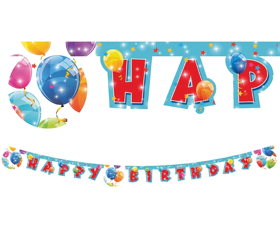 Banner Sparkling Balloons - Happy Birthday EOL