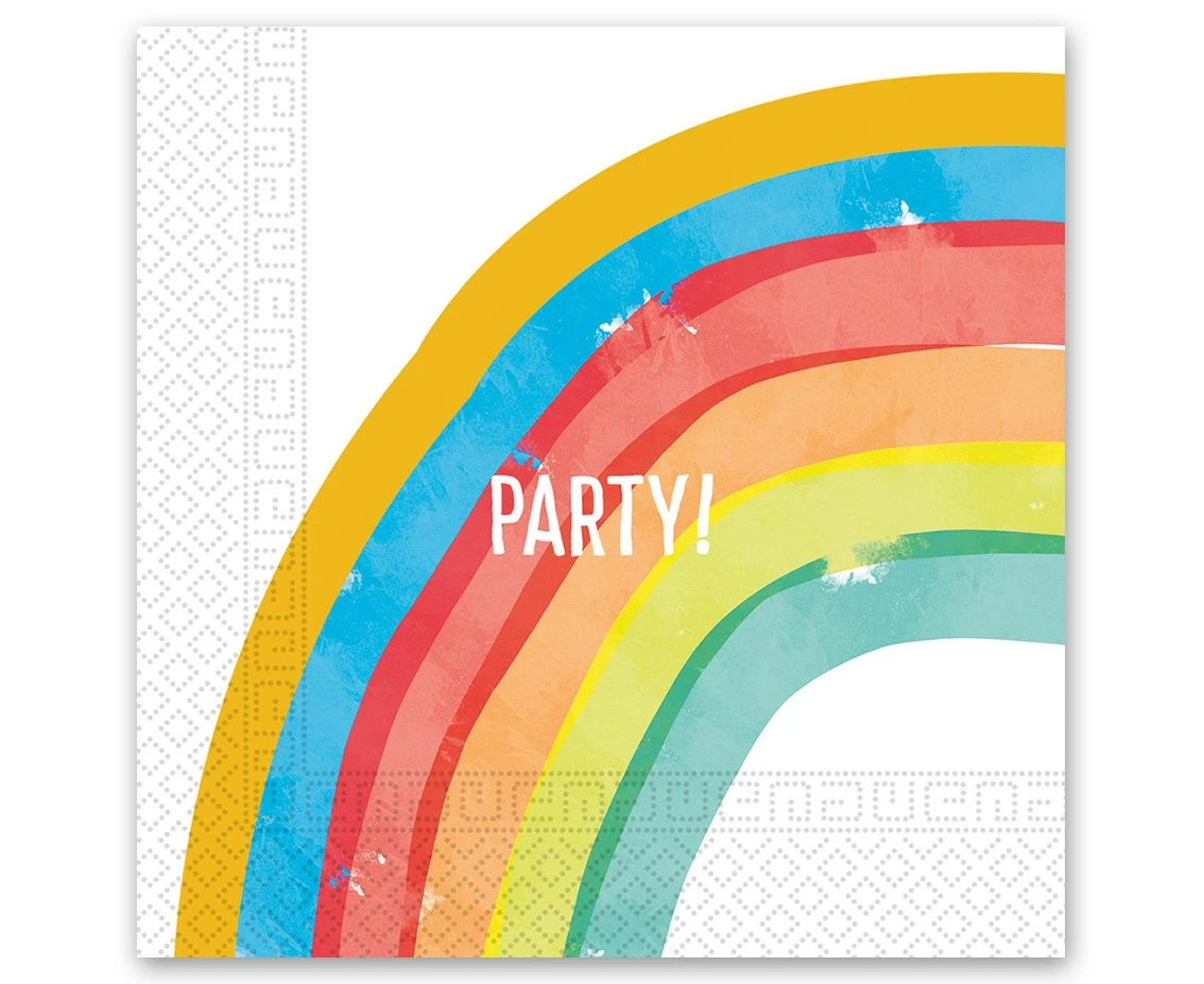 Paper napkins Rainbow Party, size 33 x 33 cm, 20 pcs