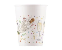 Paper cups (WM) Sparkling Celebration 200 ml, 8 pcs (SUP label)