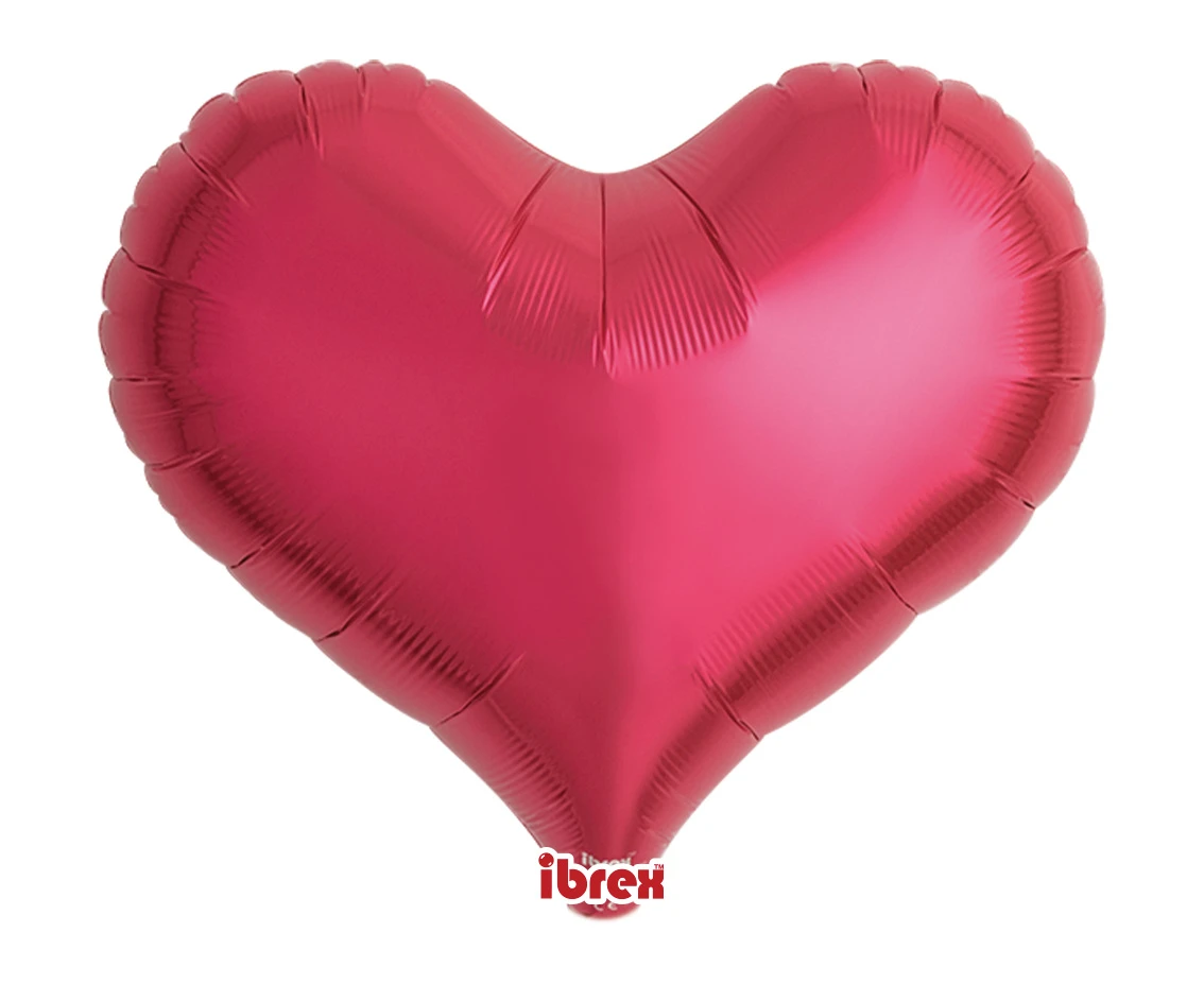 Ibrex Helium balloon, Jelly Heart 14", Metallic Red, 5 pcs