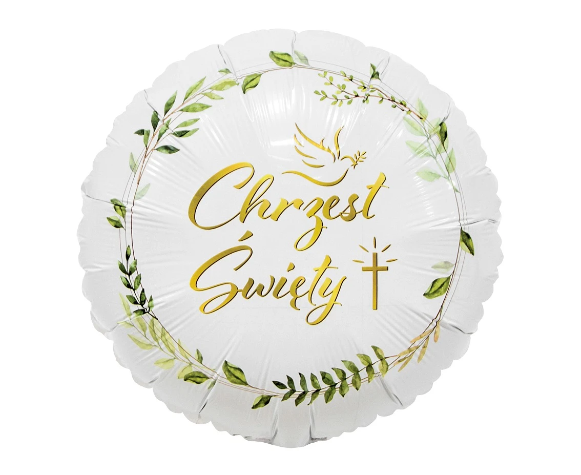 Foil balloon Christening (Dove & Cross), 18"