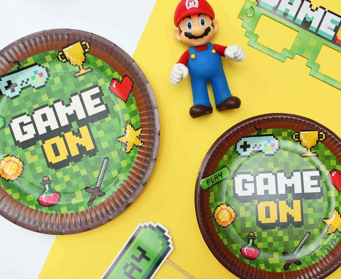 Paper plates Game On, 18 cm, 6 pcs