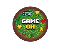 Paper plates Game On, 18 cm, 6 pcs