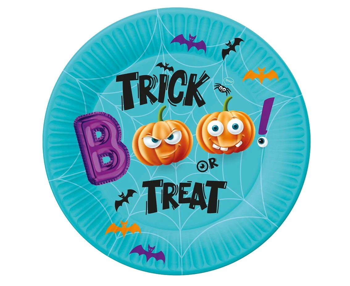 Paper plates Boo, 18 cm, 6 pcs EOL
