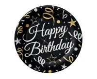 Paper plates B&C Happy Birthday, 18 cm, 6 pcs