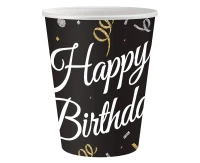 Paper cups B&C Happy Birthday, 250 ml/ 6 pcs