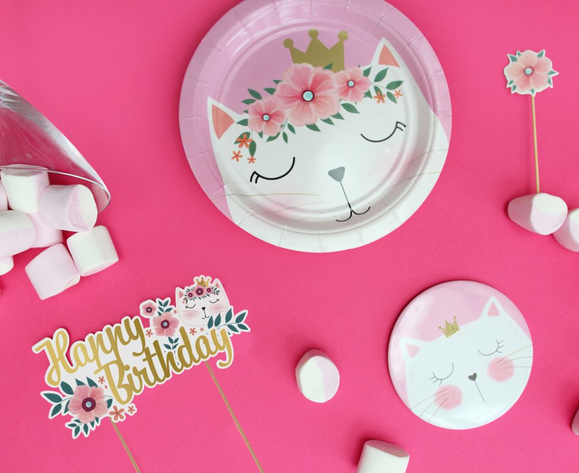 Paper plates Cat collection, 18 cm, 6 pcs