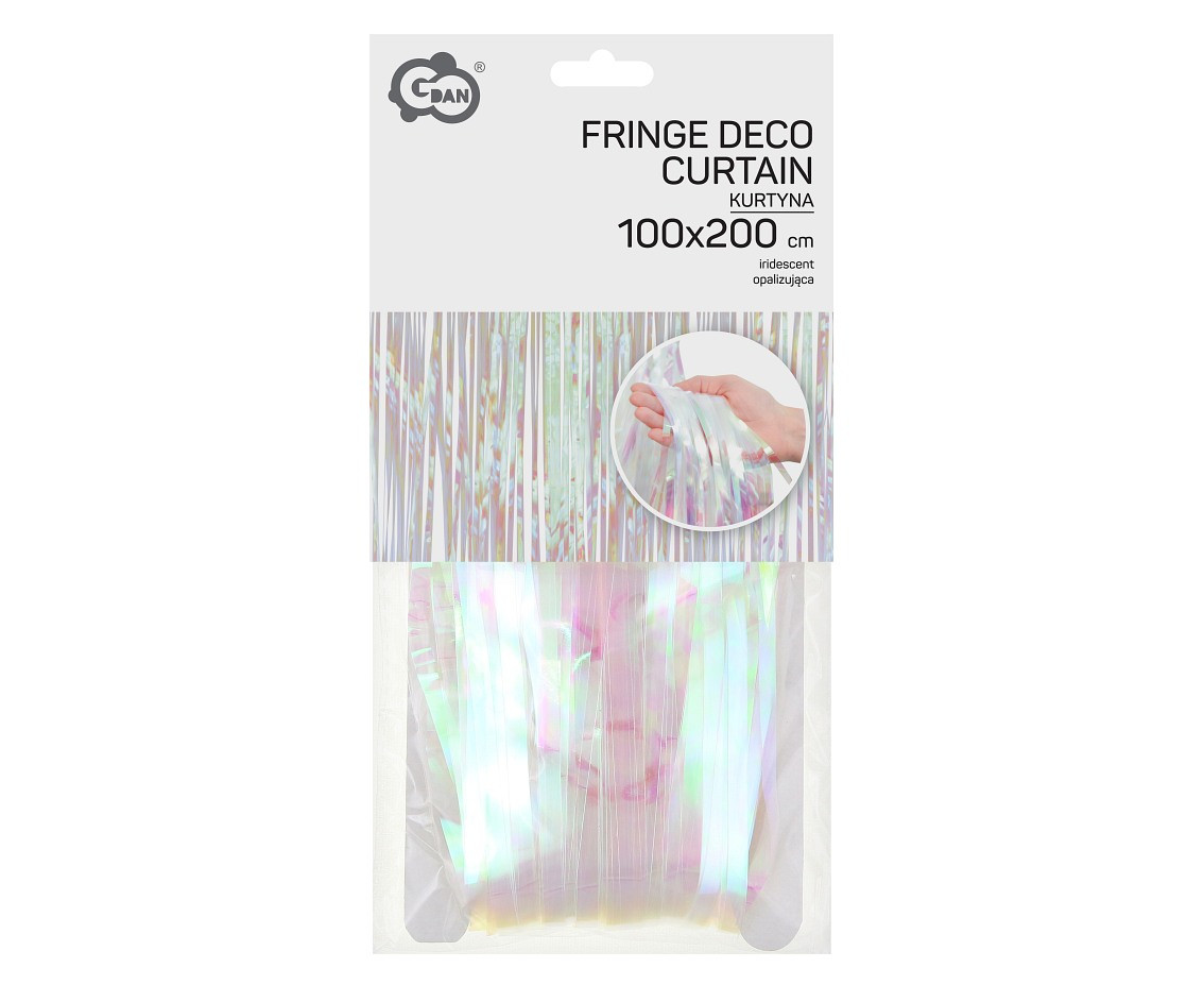 Fringe Deco Curtain Iridescent, 100 x 200 cm