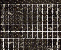 Fringe Deco Curtain B&C Square - Stars, metallic black, 100 x 200 cm