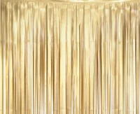 Fringe Deco Curtain B&C, mat light gold, 100 x 200 cm