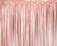 Fringe Deco Curtain B&C, mat rose-gold, 100 x 200 cm