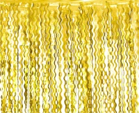 Fringe Door Curtain B&C Swirls, metallic gold, 100 x 200 cm