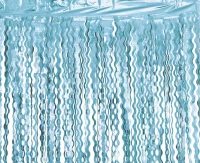 Fringe Door Curtain B&C Swirls, metallic turquoise, 100 x 200 cm