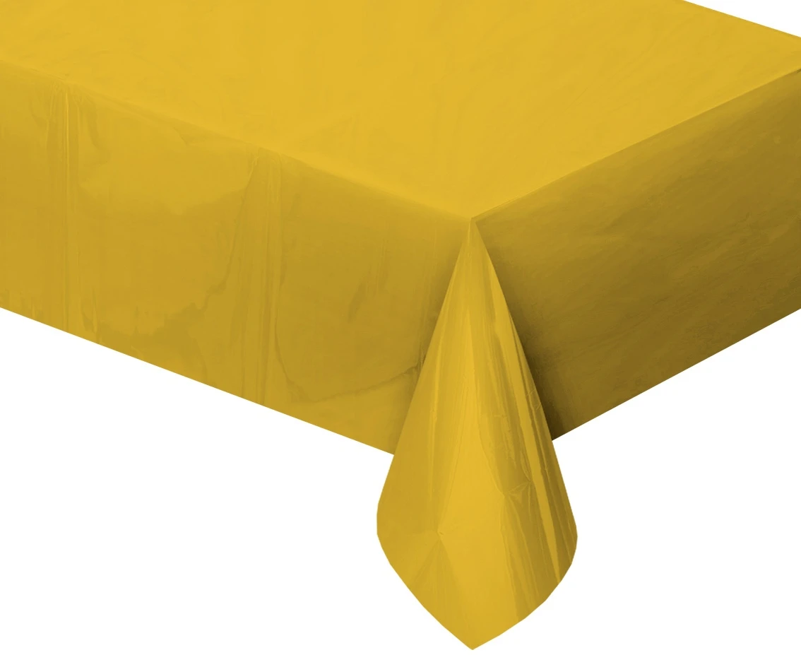 Foil tablecloth B&C metallic gold, 137 x 183 cm