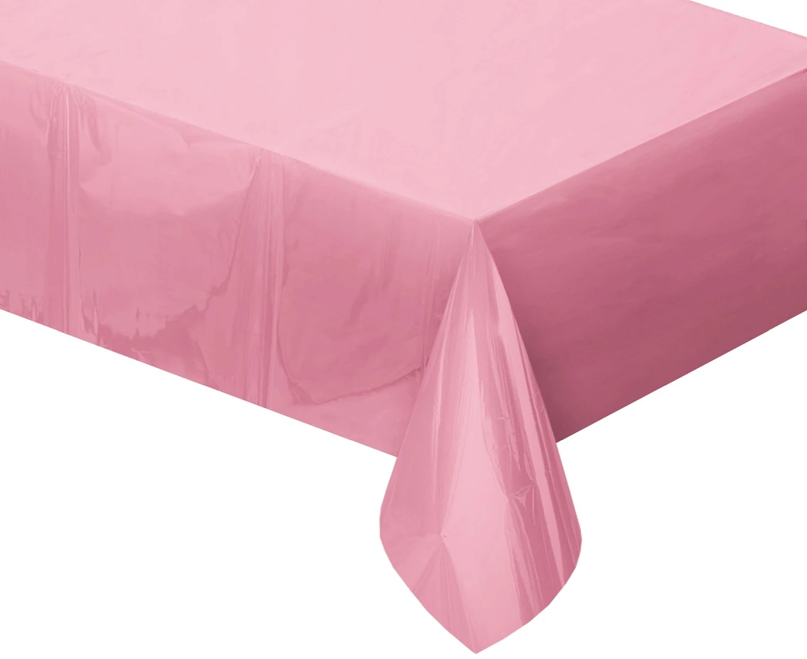 Foil tablecloth B&C metallic pink, 137 x 183 cm