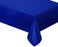 Foil tablecloth B&C metallic blue, 137 x 183 cm