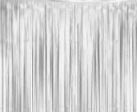 Fringe Deco Curtain B&C, mat silver, 100 x 200 cm