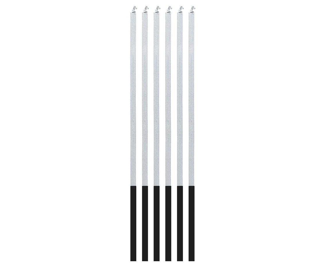 Candles Magic Flames, silver, 3x3x150mm, 6 pcs