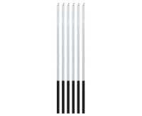 Candles Magic Flames, silver, 3x3x150mm, 6 pcs