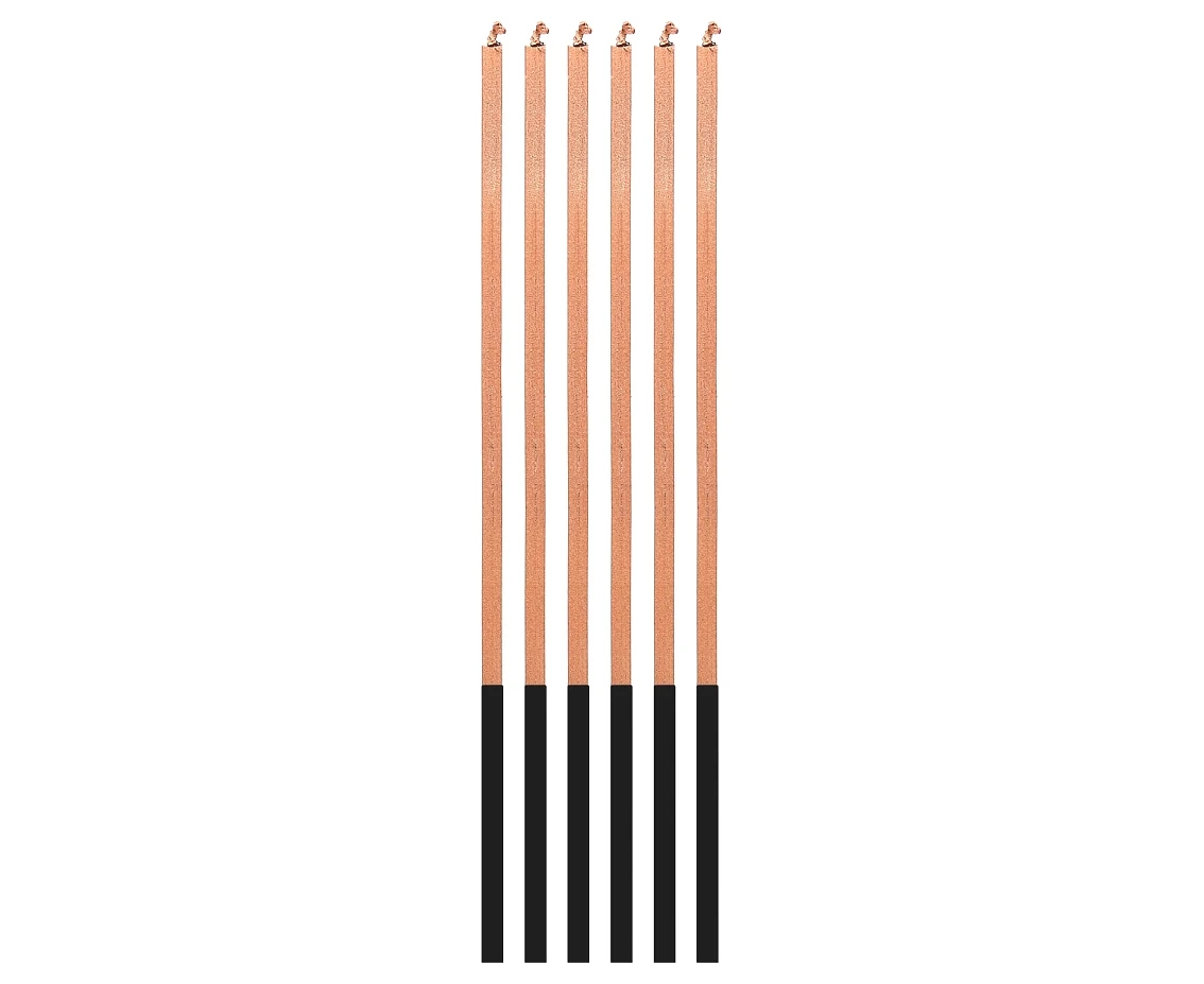 Candles Magic Flames, rose-gold, 3x3x150mm, 6 pcs