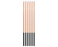 Candles Magic Flames, rose-gold, 3x3x150mm, 6 pcs