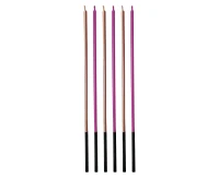 Metallic candles, pink / golden pink, 3x3x170mm, 6 pcs EOL