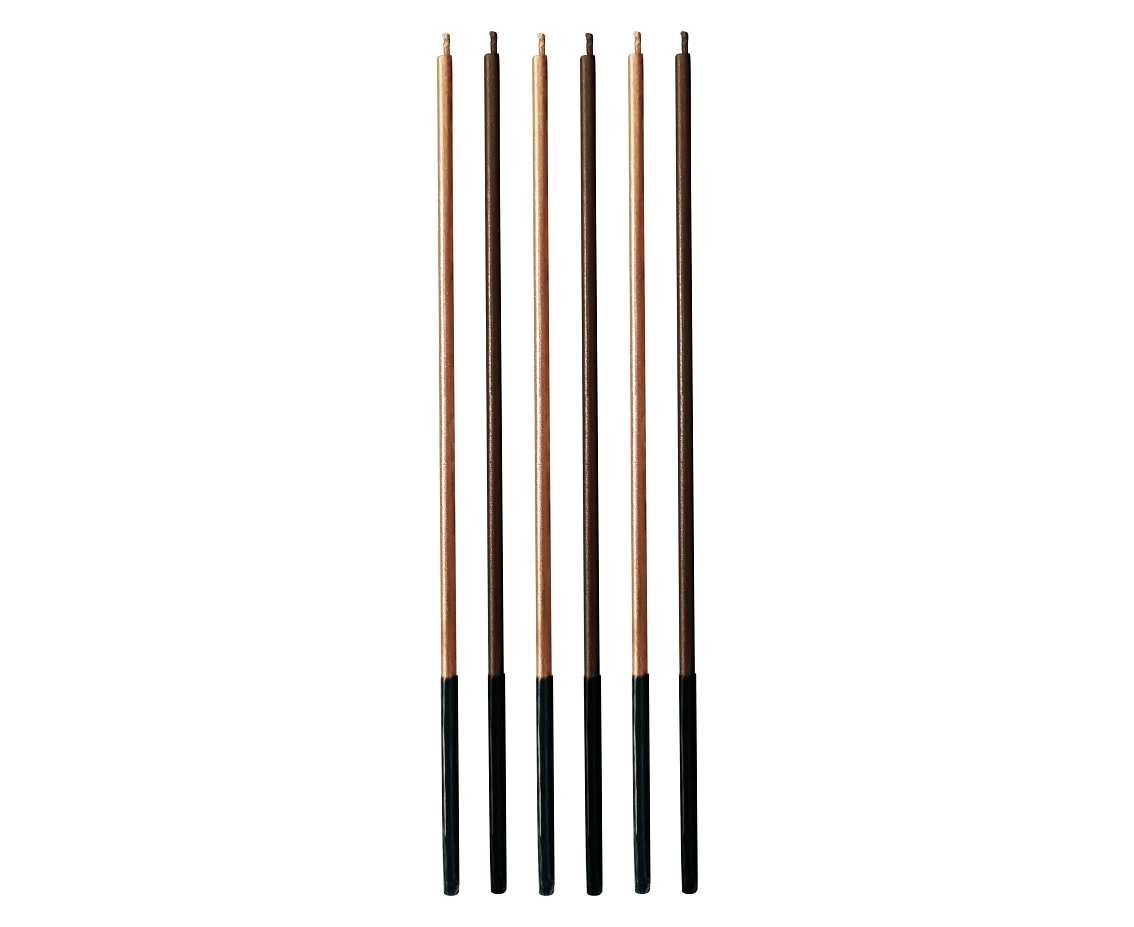 Metallic candles, mocca / copper, 3x3x170mm, 6 pcs EOL
