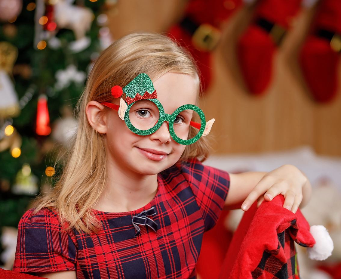 XMas party glasses Elf Hat