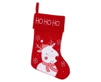 XMas stocking White Reindeer, size 45,5 cm