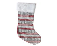 XMas stocking Snow Flakes, size 55,5 cm