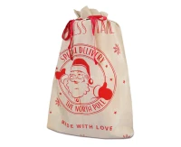 XMas sack Santa, jute, size 70x100cm