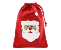 XMas sack Santa, red, size 18x24 cm