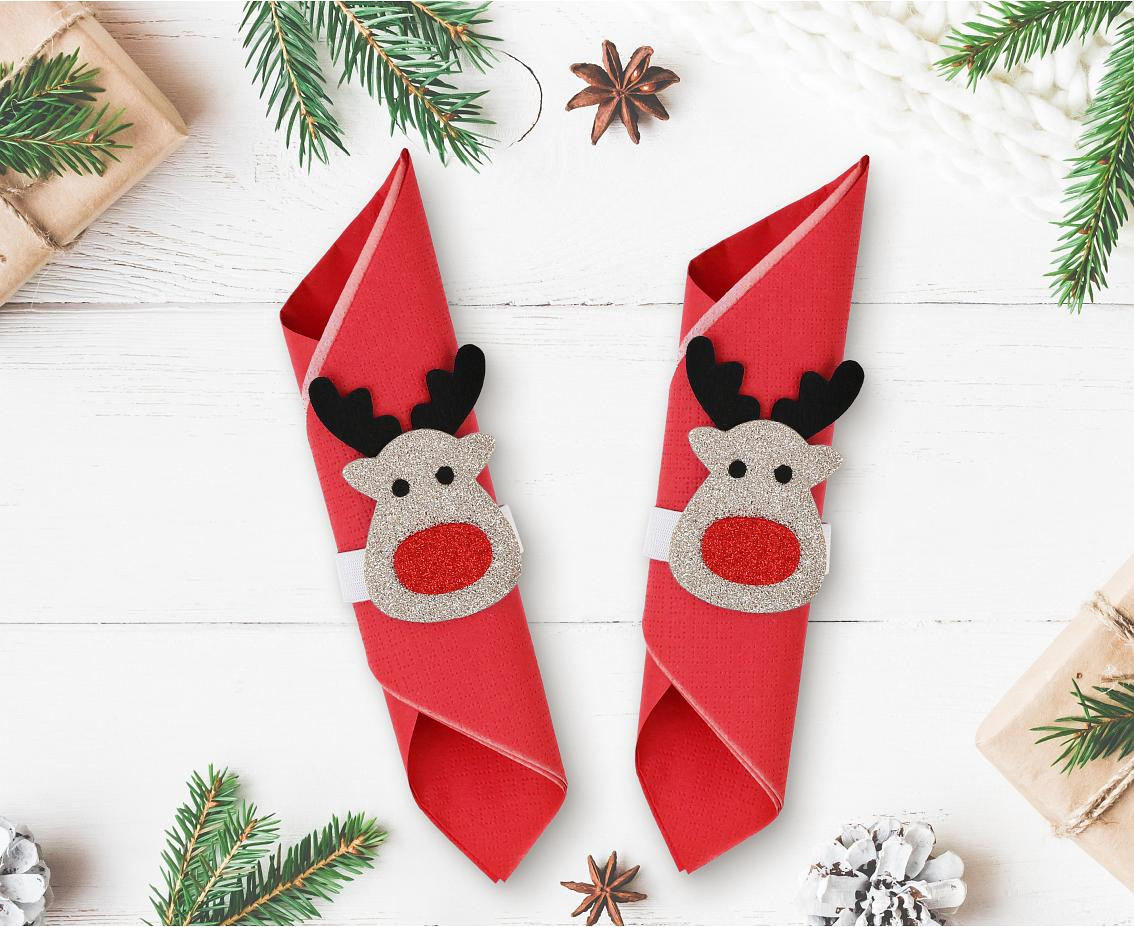 Napkin deco Reindeer, 2 pcs
