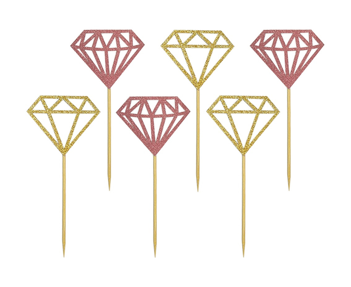 Diamond picks, mix, 6 pcs