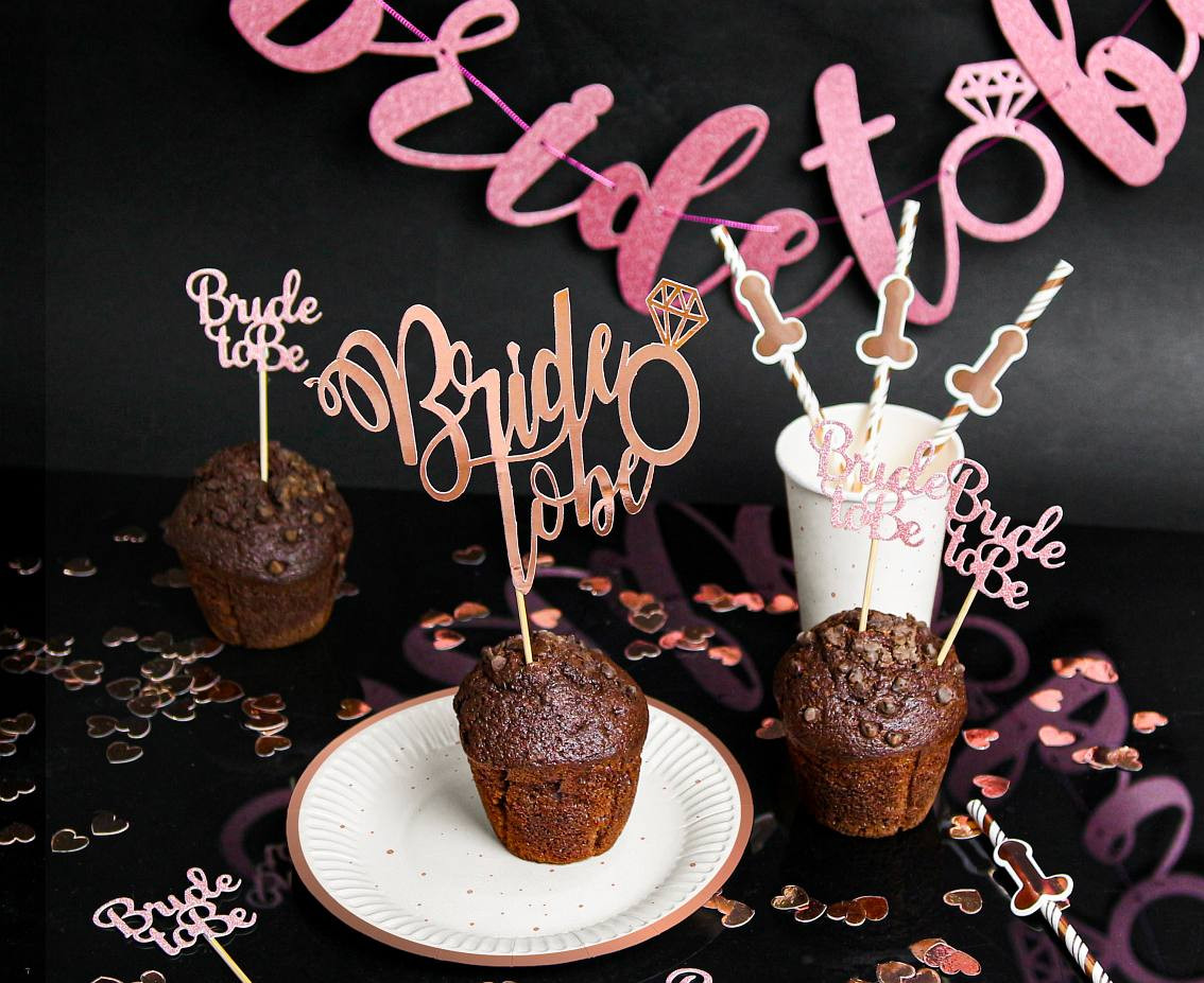 Bride to be cake topper, rose gold EOL