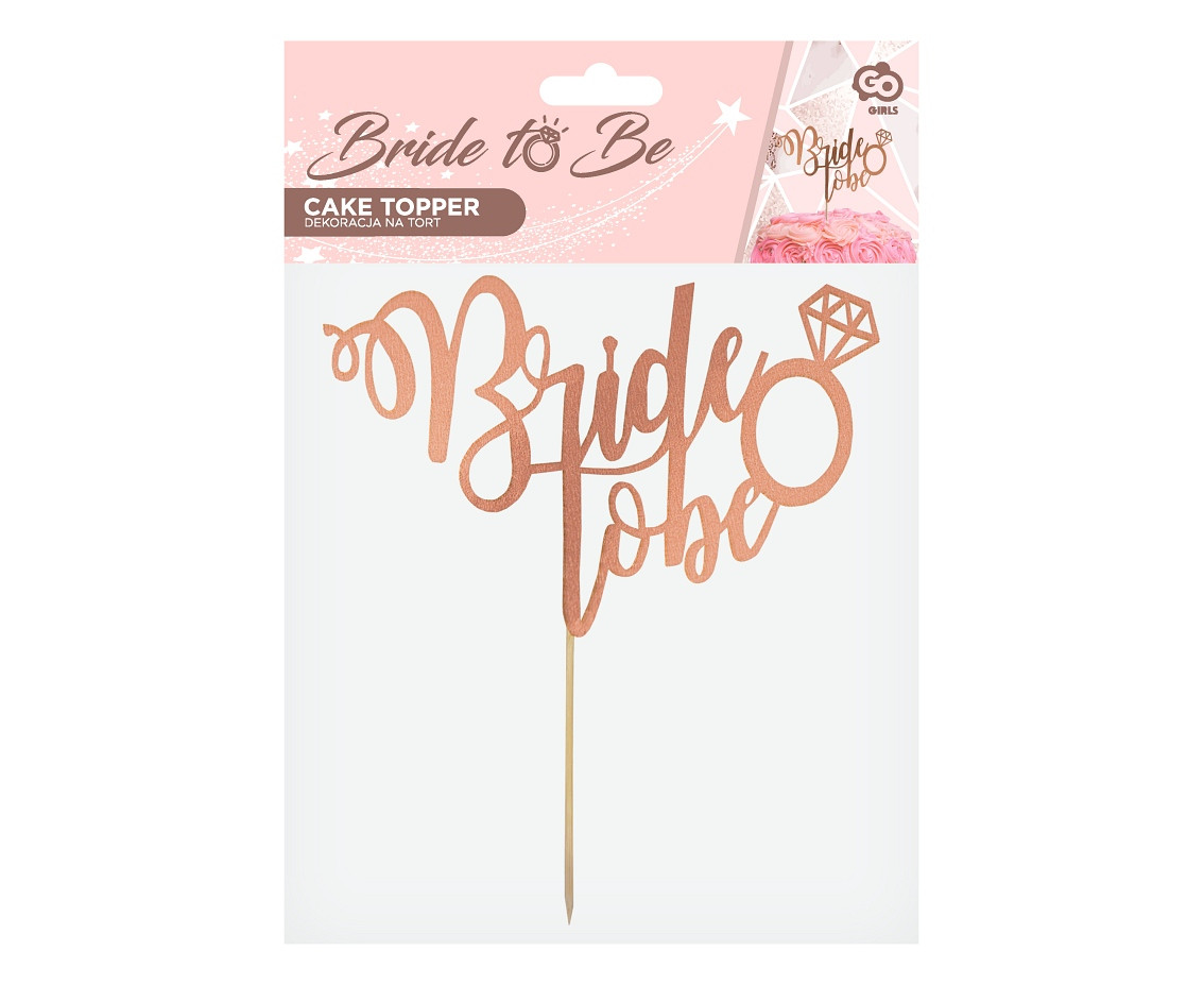 Bride to be cake topper, rose gold EOL