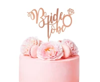 Bride to be cake topper, rose gold EOL