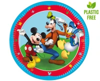 Paper plates Mickey Rock The House, next generation, 23 cm, 8 pcs. (plastic-free) EOL