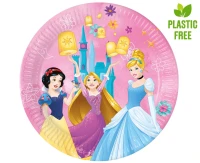 Paper plates Princess Live Your Story (next generations), 23 cm, 8 pcs. (plastic-free) EOL