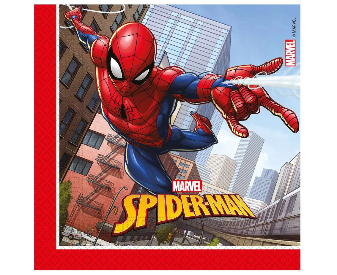 Paper napkins Spiderman Crime Fighter, 33x33 cm, 20 pcs.