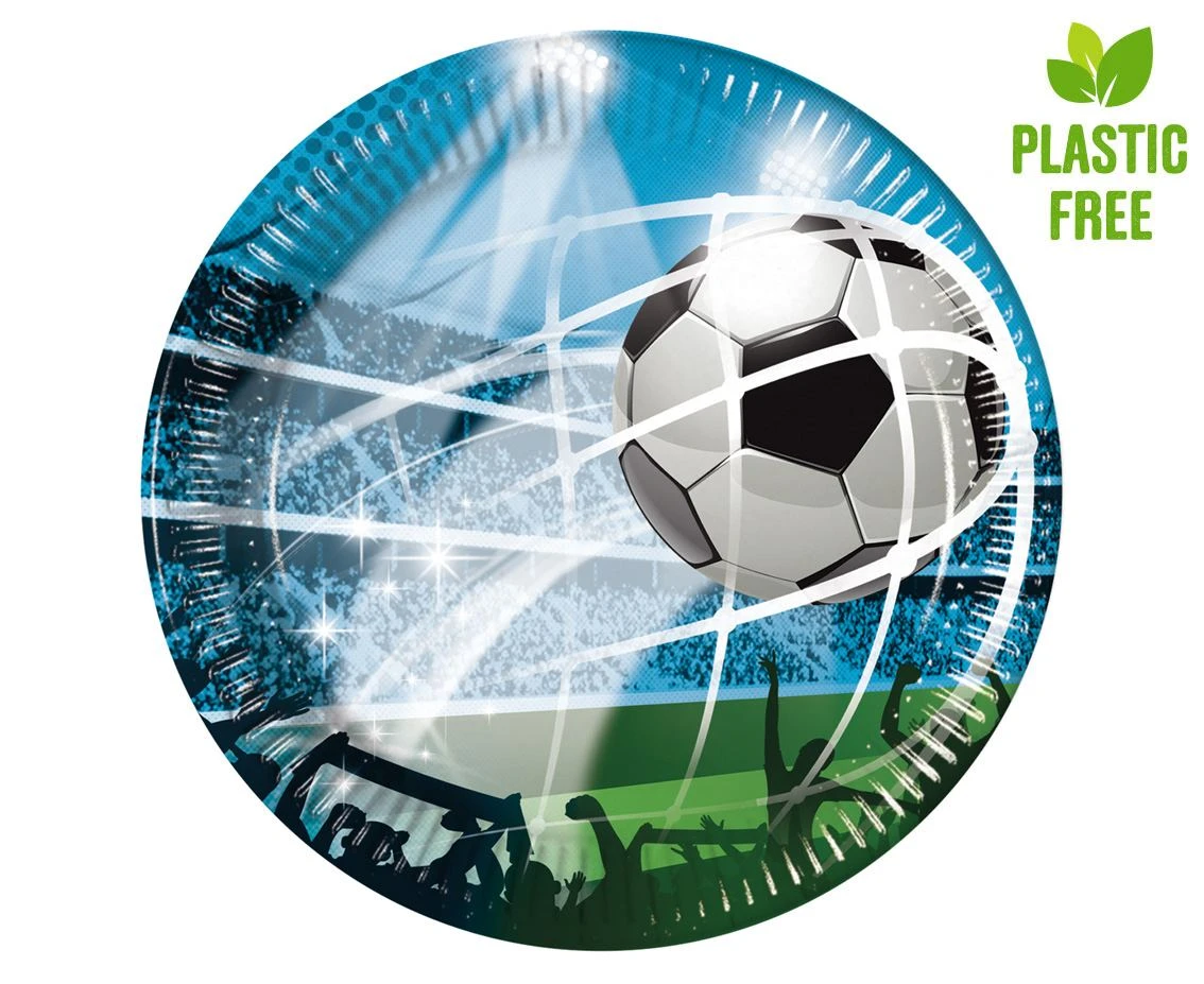 Paper plates Soccer Fans (next generation) 20 cm, 8 pcs. (plastic-free)