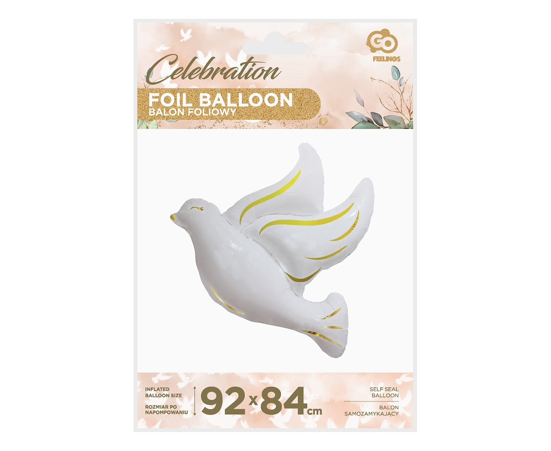 Foil balloon - Dove 92x84 cm EOL