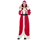 Santa role-play set, (coat with hood, belt), one size