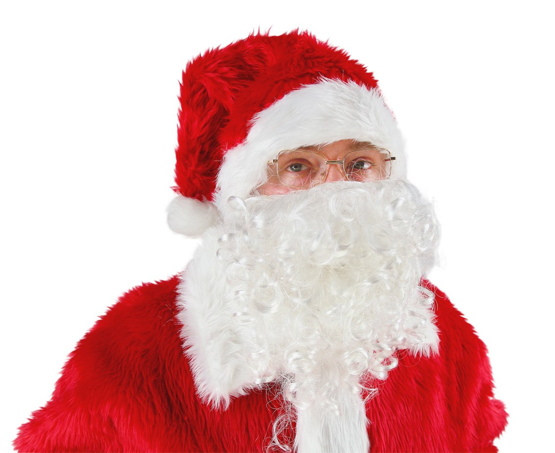Santa role-play set, (hat, jacket, pants, beard, belt, boot covers, gloves, glasses), one size