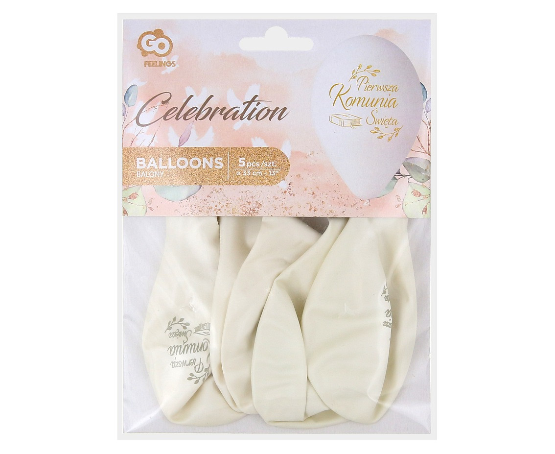 Balloons Gemar 13", premium helium first communion (bible), metallic,5pcs