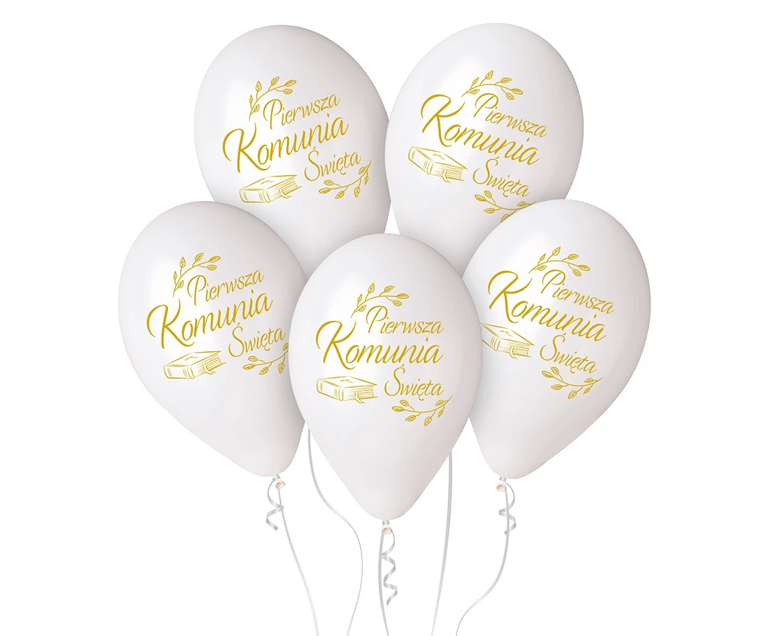 Balloons Gemar 13", premium helium first communion (bible), metallic,5pcs