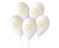 Balloons Gemar 12", pastel premium "Pierwsza Komunia Święta"  (ears of corn), 5pcs
